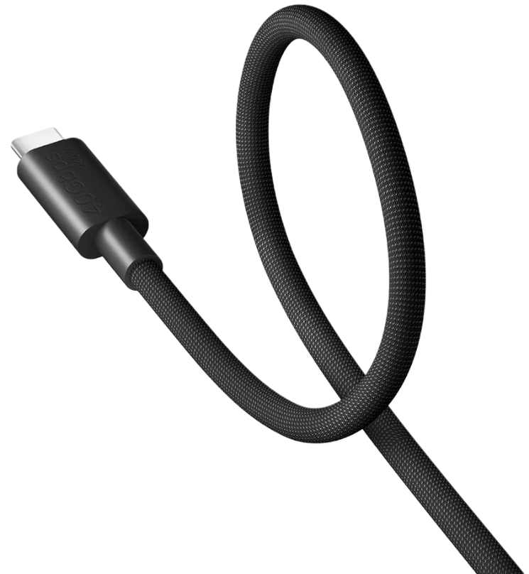 Кабель Xiaomi 6A High-speed USB4 Braided USB-C to USB-C Cable (1m) черный BHR087BGL